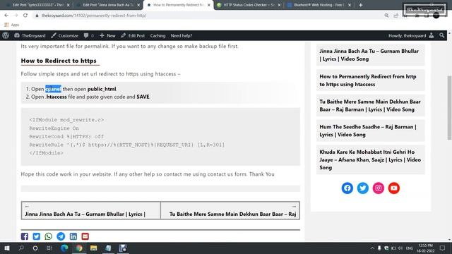 How to Redirect http to https using htaccess in Apache server | in HINDI смотреть онлайн