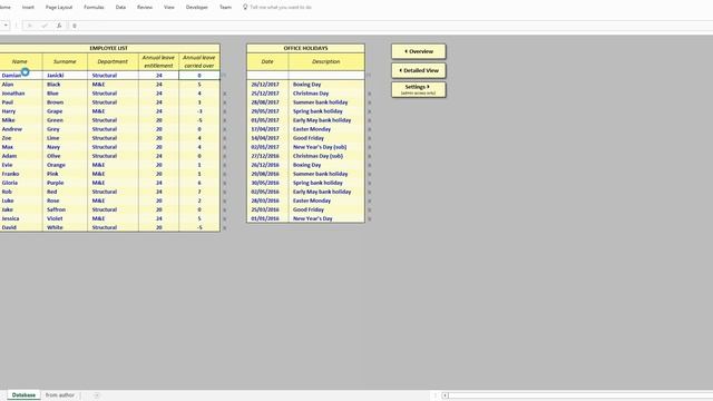 Employee Attendance Tracker spreadsheet смотреть онлайн