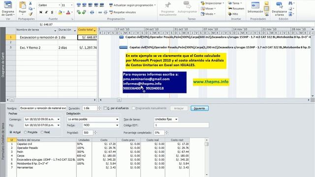 Análisis de Costos Unitarios con Project смотреть онлайн