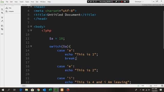 PHP lecture 4 - Switch and Iteration смотреть онлайн