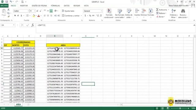 HALLAR AREA DE UNA POLIGONAL EN EXCEL смотреть онлайн