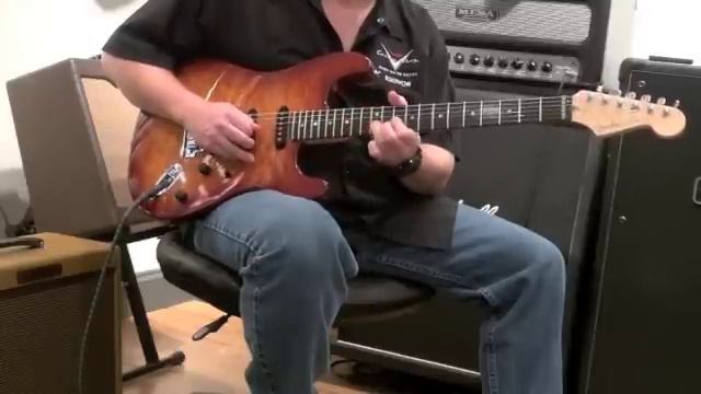 SOLD! Used 2009 Fender American Deluxe QMT HSS Stratocaster in Tobacco Sunburst смотреть онлайн