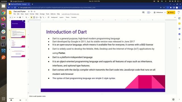 Class 1 - Introduction of Dart Programming from beginning | History of Dart смотреть онлайн