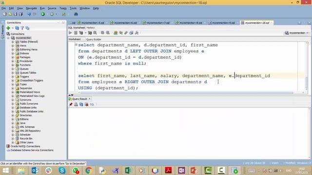 82 RIGHT OUTER JOIN / SQL для начинающих с нуля до сертификата Oracle смотреть онлайн