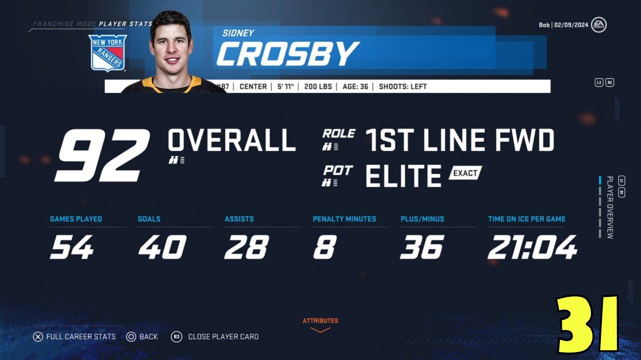 СТАТИСТИКА ИГРОКОВ СЕЗОН 23-24 | НХЛ 20 КАРЬЕРА ЗА РЕЙНДЖЕРС #31 смотреть онлайн