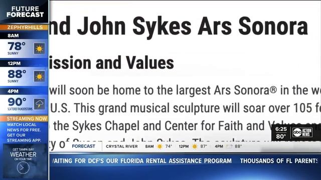 University of Tampa to install massive 105-foot musical instrument featuring 63 bronze bells смотреть онлайн