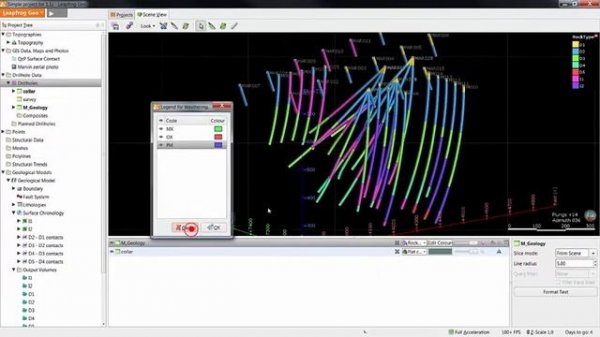 3 Визуализация в Leapfrog Geo Перечень объектов рабочего окна