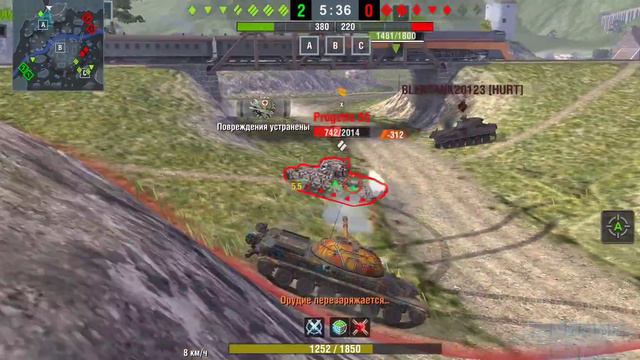 Т-22 Ср. World Of Tanks Blitz. Рикошетная сволочь. смотреть онлайн
