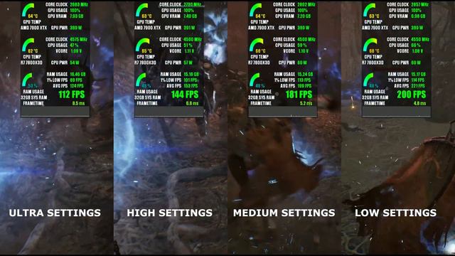 Lords of the Fallen - UlTRA, HIGH, MEDIUM, LOW Settings - FSR OFF - 7800X3D 7900XTX - 1440 смотреть онлайн