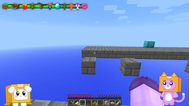 RAINBOW FRIENDS ONE BLOCK CHALLENGE! (LANKYBOX MINECRAFT!) смотреть онлайн