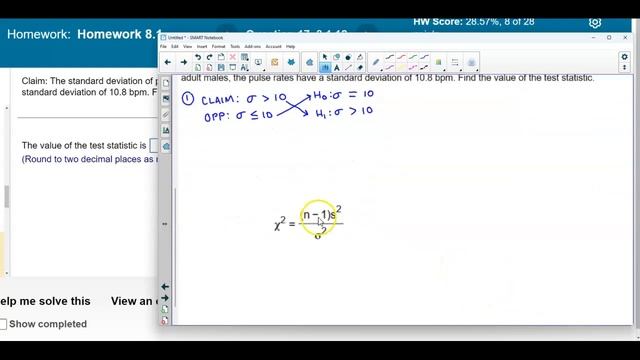 Math 14 8.1.12 Find the value of the test statistic. смотреть онлайн