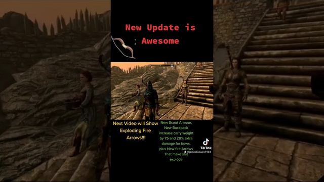 Skyrim New Update, next vid will show exploding Arrows смотреть онлайн