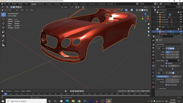 Bentley Continental GT 2015 | Blender 3D Modelling смотреть онлайн