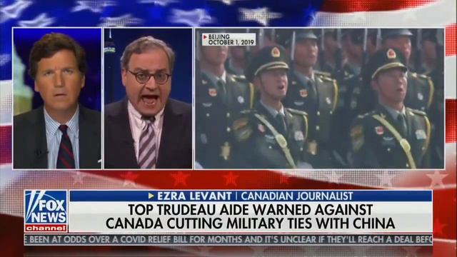 Tucker Carlson interviews Ezra Levant on Justin Trudeau inviting Chinese troops for training смотреть онлайн