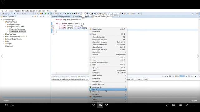 AWS Lambda função Java para Insert no banco de dados PostgreSQL смотреть онлайн