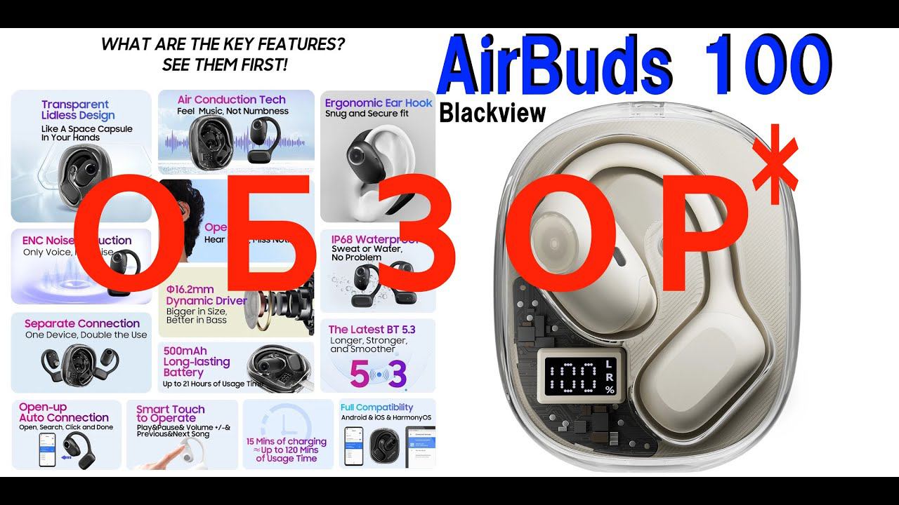 Обзор Blackview AirBuds 100 топовых наушников с воздушной проводимостью и мощным звуком - моё мнение