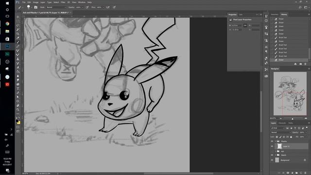 Wacom Mobile Studio Pro - Ash and Pikachu Speedpaint смотреть онлайн