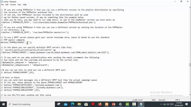 5. phpList - Email configuration settings in Config file смотреть онлайн