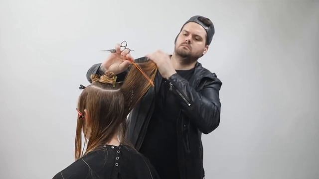 КАСКАД на длинных волосах - технология удлиненной слоистой стрижки