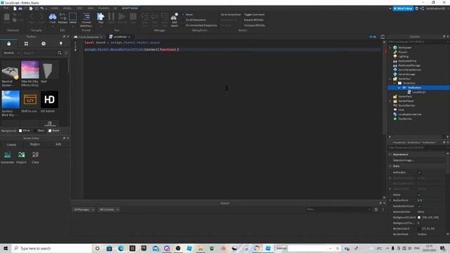 How to make a Sound when you click a Button! Roblox Studio Tutorial смотреть онлайн