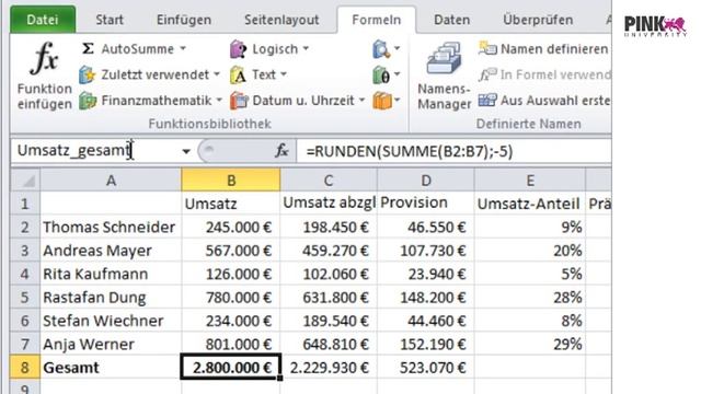 Excel 2010: Zellen umbenennen und direkt ansteuern смотреть онлайн