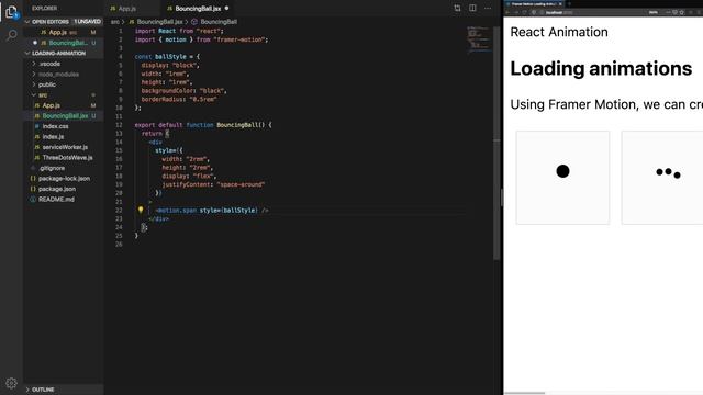 Bounce Animation with Framer Motion (React) смотреть онлайн