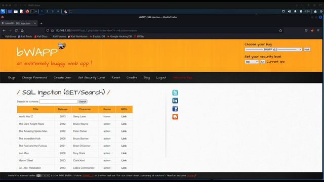 黑客网络攻击 SQL Injection 系列 Part 2 - 使用 bWAPP 来演示 - 不懂一点SQL的小白也可以使用的攻击 смотреть онлайн