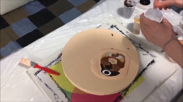 Мастер-класс в технике ФЛЮИД АРТ. Жидкий акрил. Fluid art. Ольга Чепишко смотреть онлайн