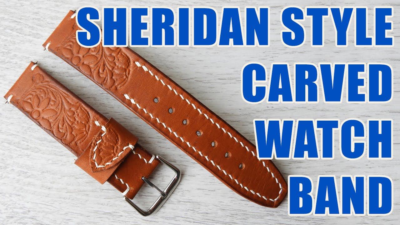 Leather Carved Watch Strap