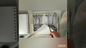 ИЗО 6 класс, воздушная перспектива. Как нарисовать легкий пейзаж, за 15 минут.