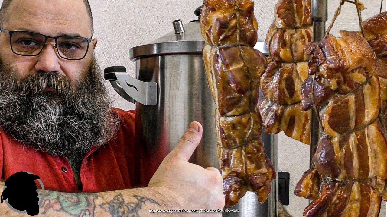 Как Коптить в Квартире, Вся правда про Hanhi 4, и Сало-Грудинка Горячего Копчения - РЕЦЕПТ смотреть онлайн