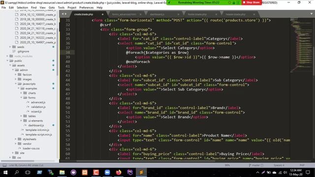 Laravel - Class 22 - Finish Add Product UI and CKEditor integration - Part-2 смотреть онлайн