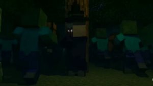 Minecraft (МУККА девочка с каре!) игроки сражаются на монстров.