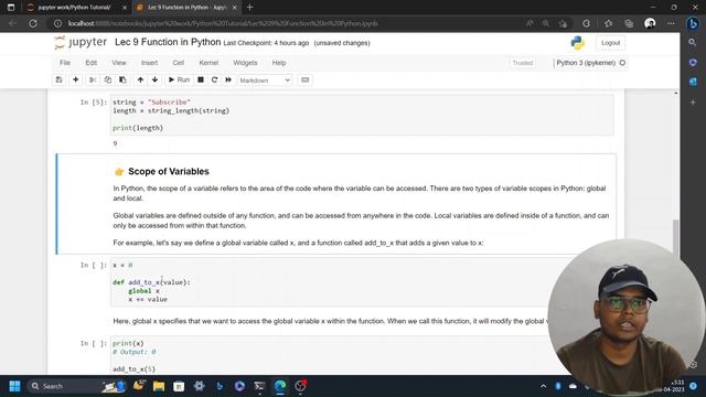 Python ? Tutorial Lec 9: Function in Python Programming | For Loop | While Loop | Control Structure смотреть онлайн