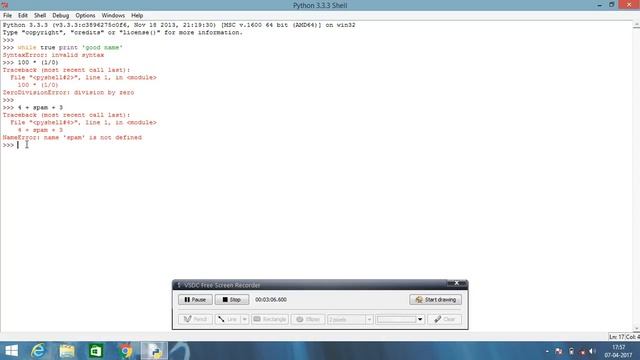 Python programs for practice beginners T # 7 Error & Exception handling смотреть онлайн