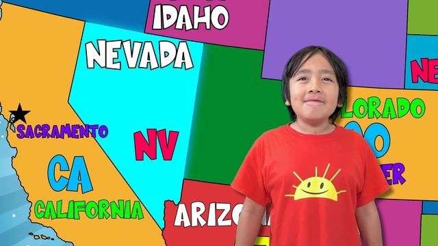 Learn 50 United States Of America Name With Capitals For Kids And Abbreviation Of USA!!