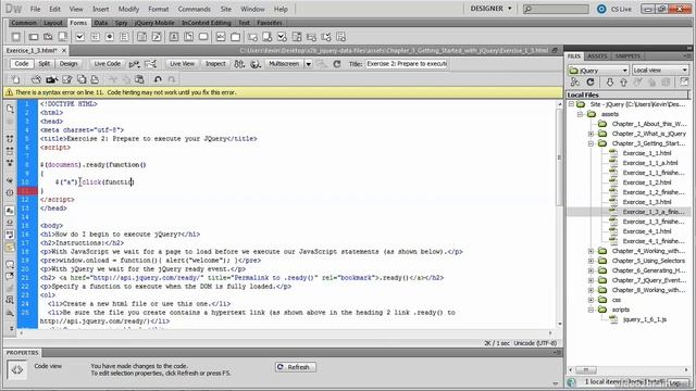 jQuery Chapter 3.3 The Document.ready() Function смотреть онлайн