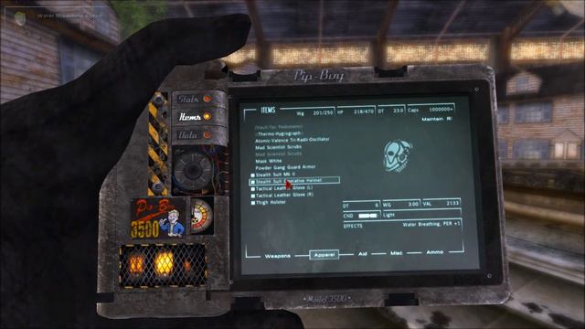 Fallout New Vegas Mods : Stealth Suit Mark II Overhaul смотреть онлайн