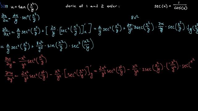 #3219 U=tan(x^2/y) Partial Derivatives