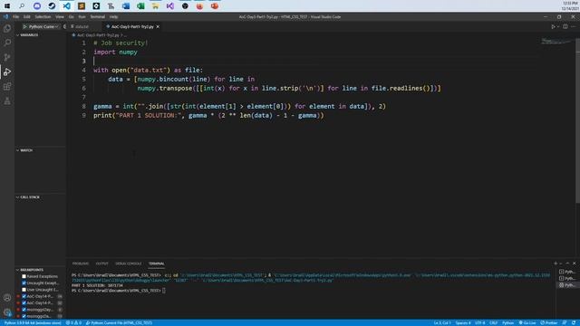 Python Solution for 2021 Advent of Code - Day 3 - Binary Diagnostic - REVISITED with Numpy смотреть онлайн