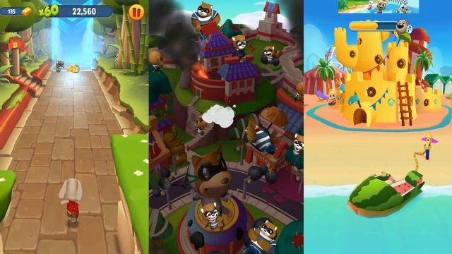 Talking Tom Gold Run - Talking Tom Hero Dash - Talking Tom Jetski 2 - Full walkthrough - Gameplay смотреть онлайн