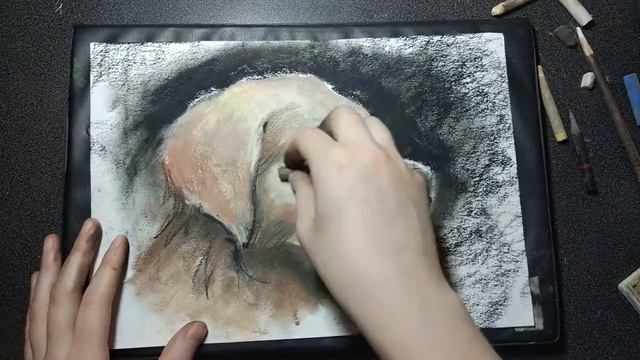 Рисунок собаки, пастель смотреть онлайн