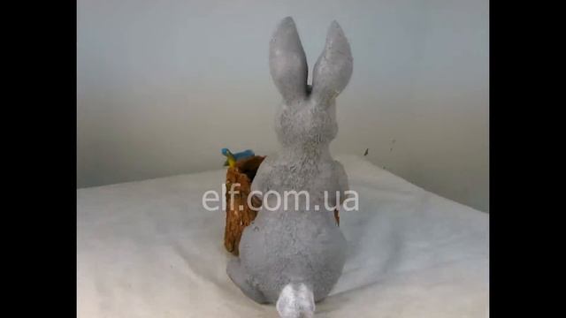 Заяц и синички - цветочник. Садовые фигуры пластиковые из полистоуна от "Эльф" смотреть онлайн