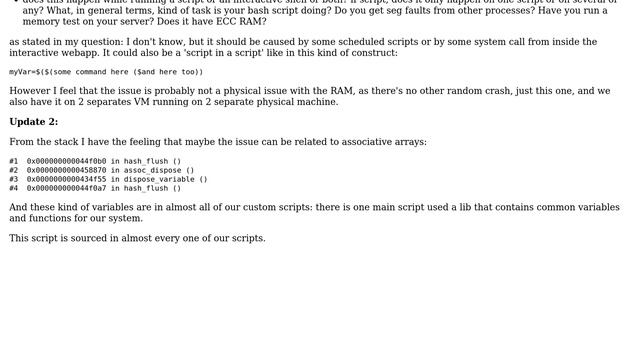 Unix & Linux: How to find why a bash exits with signal 11, Segmentation fault? (2 Solutions!!) смотреть онлайн