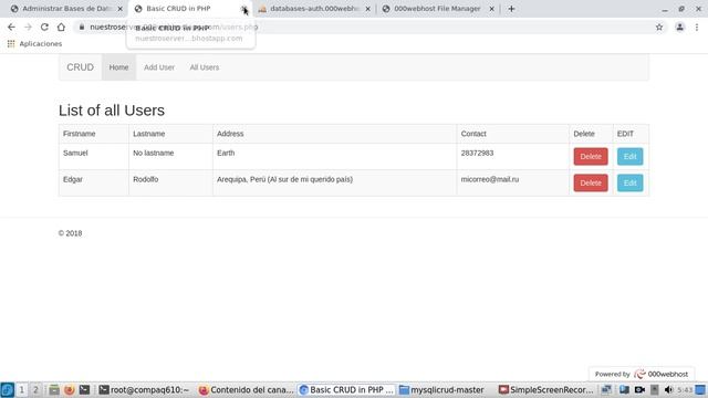 Administrando un sitio web en php y mysql en tu hosting gratuito 000Webhost смотреть онлайн