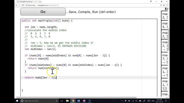 Coding Bat Solutions - Arrays 1 - Max Triple смотреть онлайн