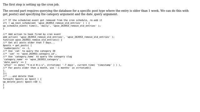 Wordpress: What would be a PHP command to erase all posts from category X from the last month? смотреть онлайн