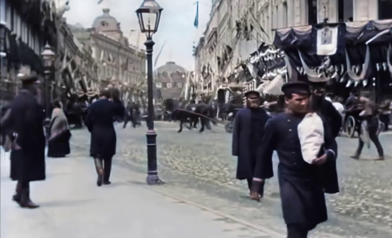 Москва, Тверская улица, 1896 год смотреть онлайн