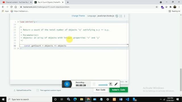 Day 4: Count Objects | JavaScript HackerRank Solution смотреть онлайн