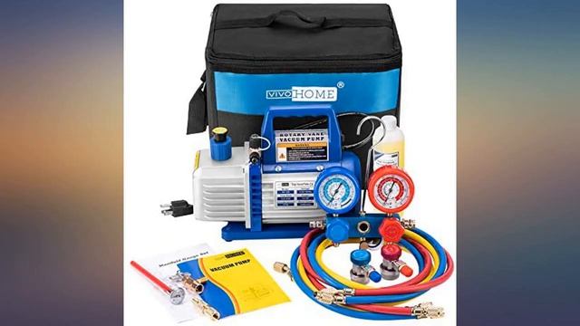 VIVOHOME 110V 1//4 HP 3.5CFM Single Stage Rotary Vane Air Vacuum Pump and R134a AC review смотреть онлайн